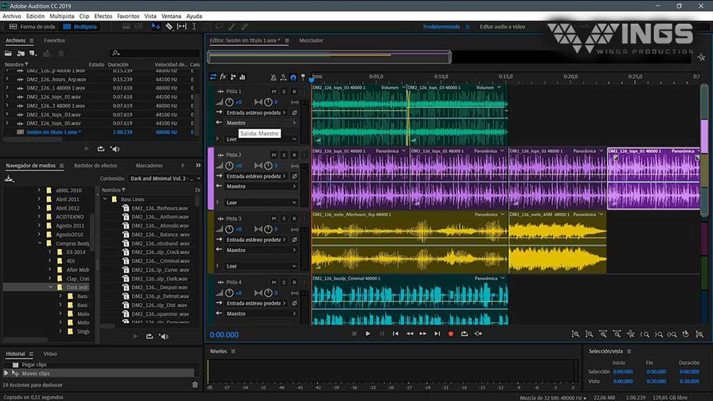 phần mềm tách nhạc và bài hát Adobe Audition.